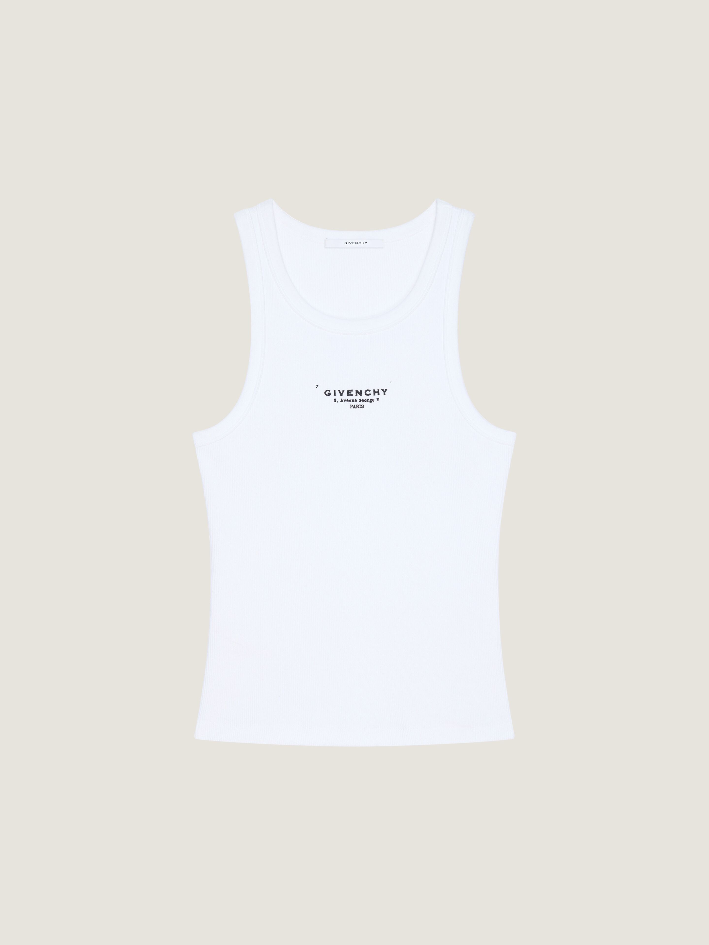 Slim fit tank top in cotton with GIVENCHY Stamp print